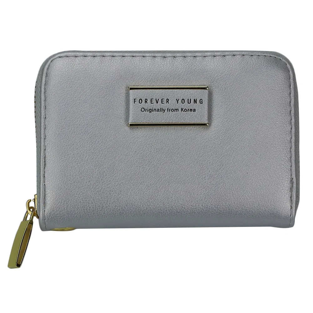 

2020 New Fashion PU Solid Color Panelled Card Holder
