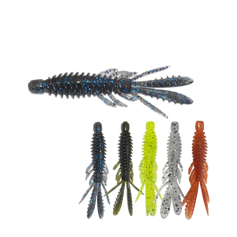 

Factory Stock Soft Shrimp Lure 65mm/2g 75mm/3g Soft Fishing Baits Plastic Lure Soft Lure, 5 colors for choice