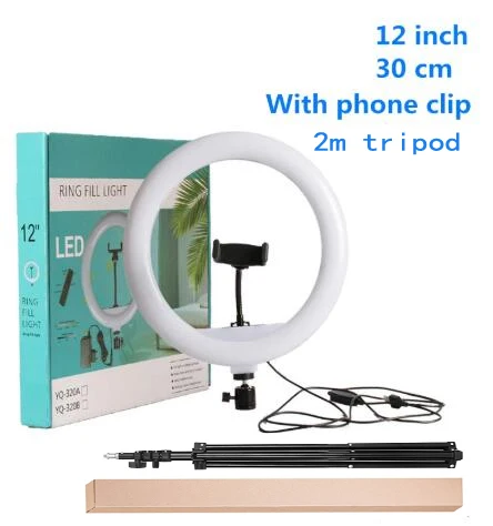 

Dimmable 12 inch Ring Video Light Photography Lighting Kit Makeup LED Live Lamp