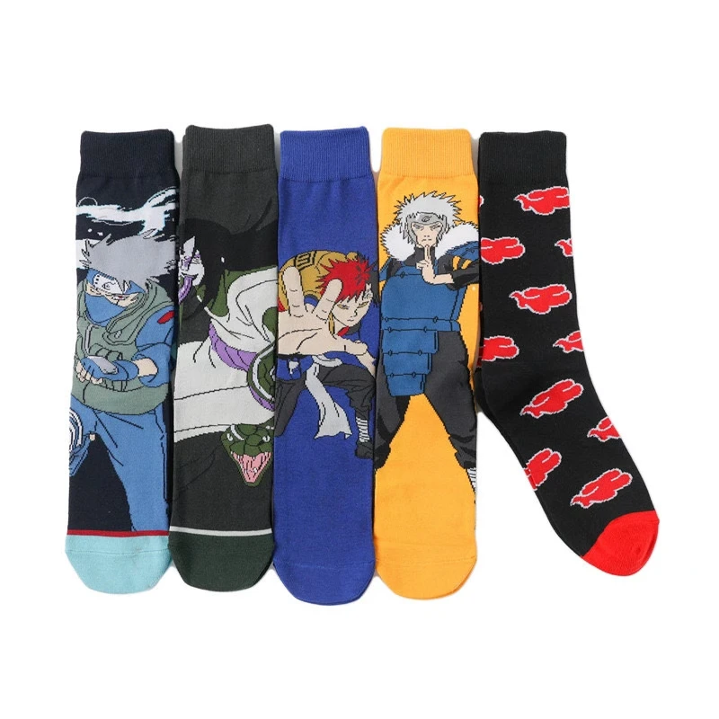 

Anime Uzumaki Akatsuki Cosplay Kawaii Ankle Socks Men Stockings knitting cartoon socks, Multi color