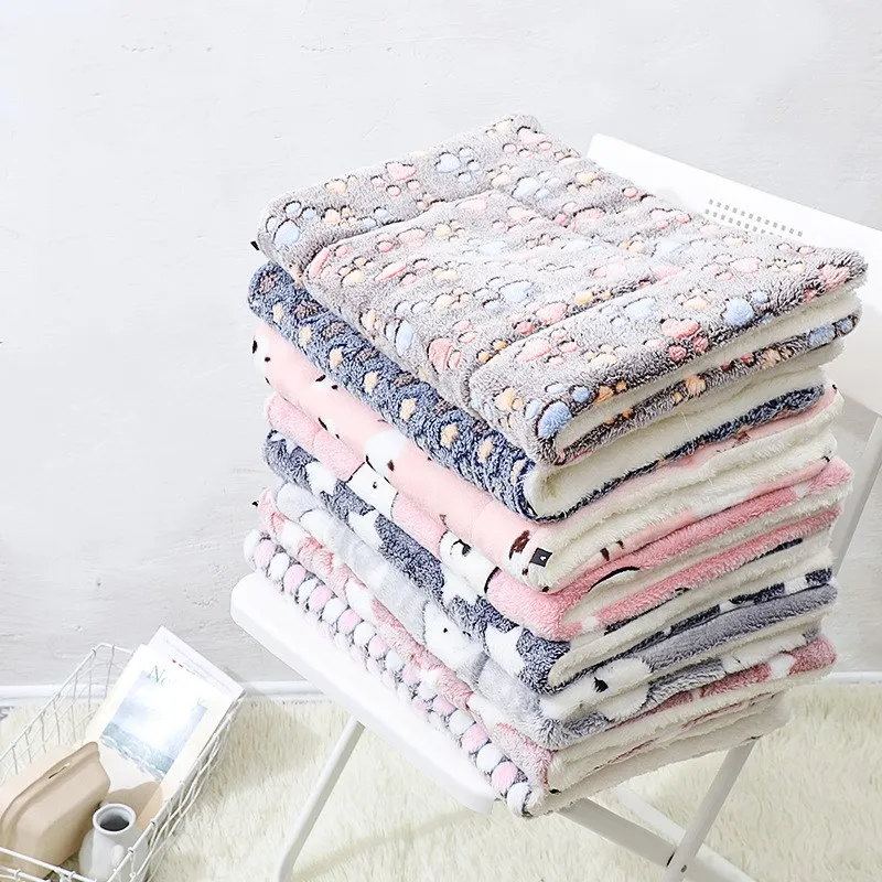 

Soft Fleece Bed Manta Cute Warm Pet Bed Manta Rainbow Coral Fleece Cat Dog Towel