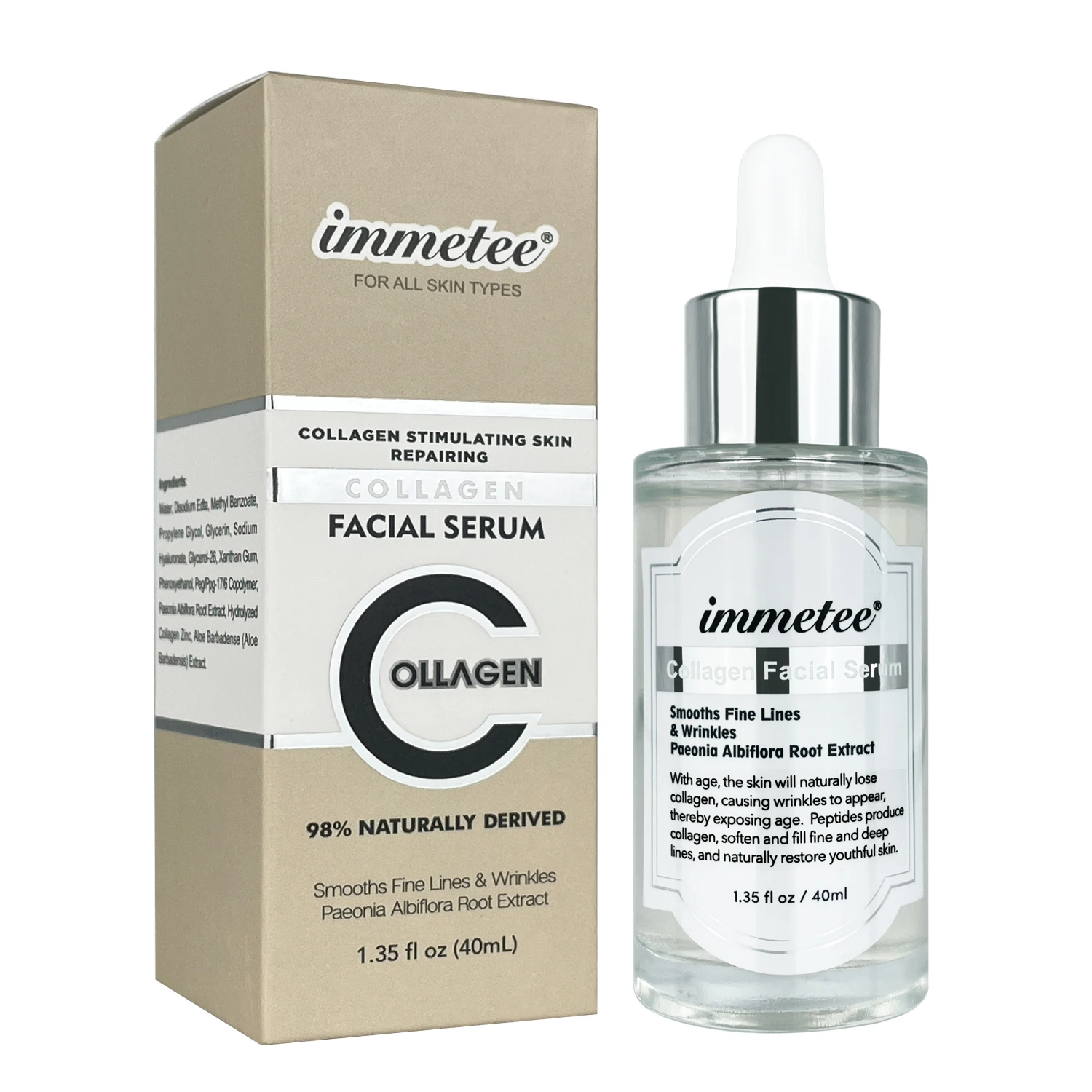 

OEM pure natural facial treatment acne moisturizing firming collagen serum