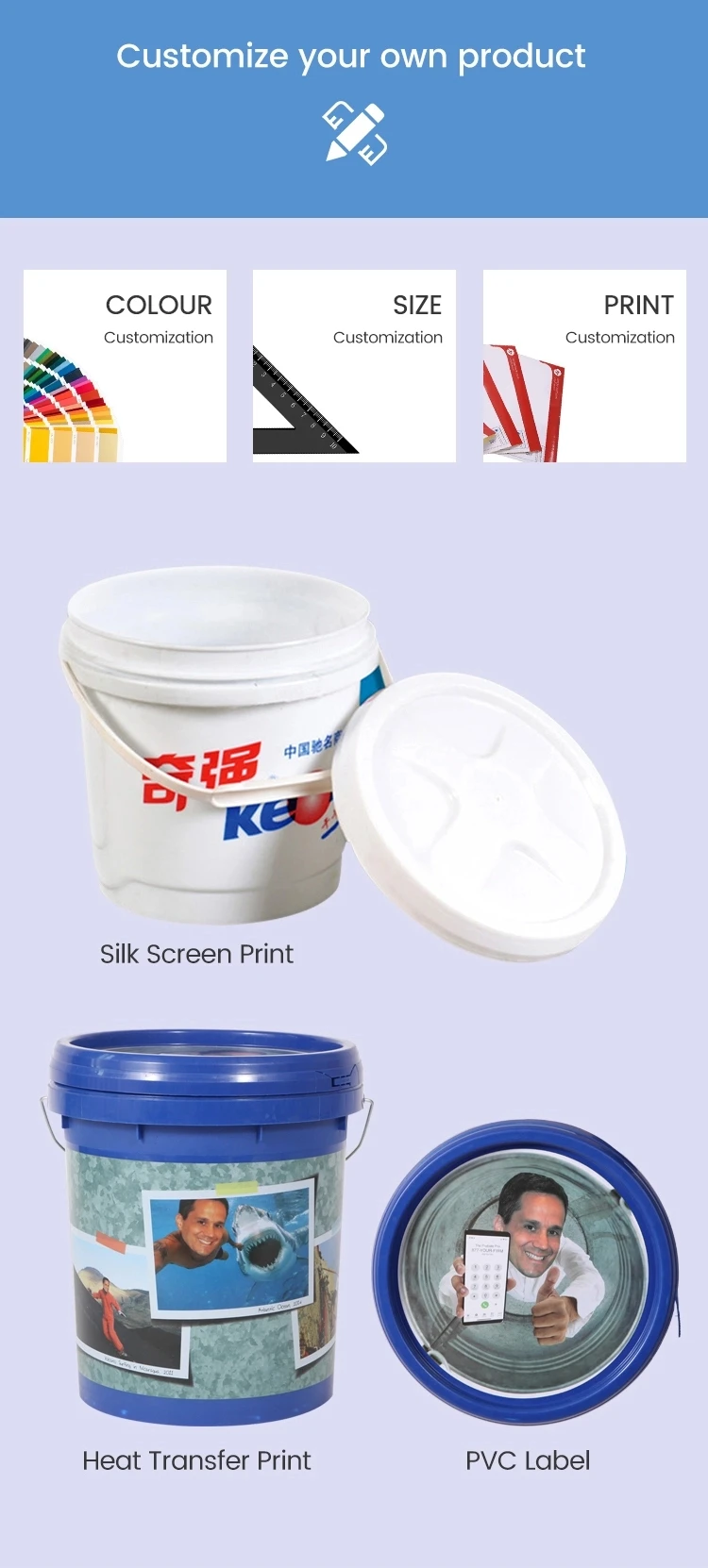Wholesale Paint Latex Bucket 20l Chemical Drum Sealed Food Grade