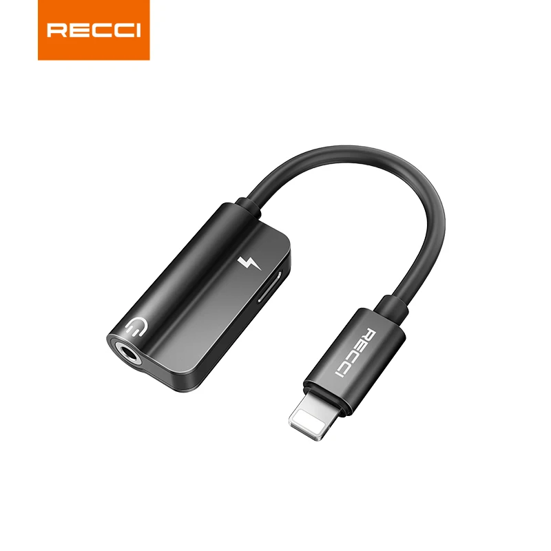 

Recci new 3.5mm to lighting 3.5mm to type-c lighting to lighting audio inverters & converters media cable for iPhone 12 13