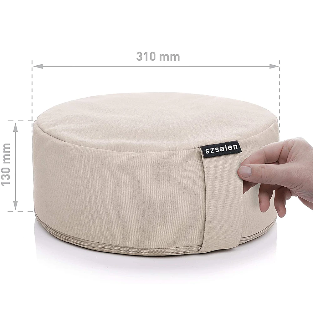 

Premium Meditation Yoga Pillows for Sitting on Floor, Woman and Man Buckwheat Cushions with Removable Cover and Carry Handle//, Customized color