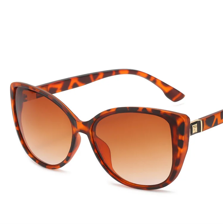 

2021 Popular retro women shades big frame glasses eye cat sunglasses, Colorful