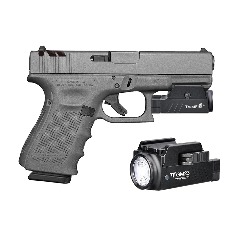 

High power TrustFire GM23 rechargeable gun light self defense pistol light 800 Lumen tactical flashlight military weapon mount