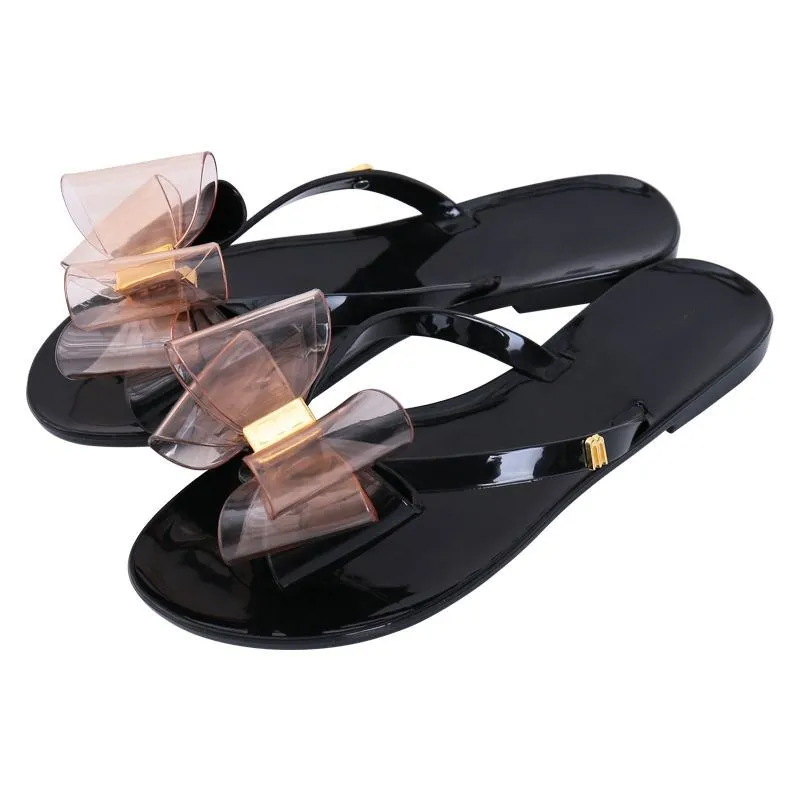 

Summer women outdoor slippers bow flip-flops and platform sandals