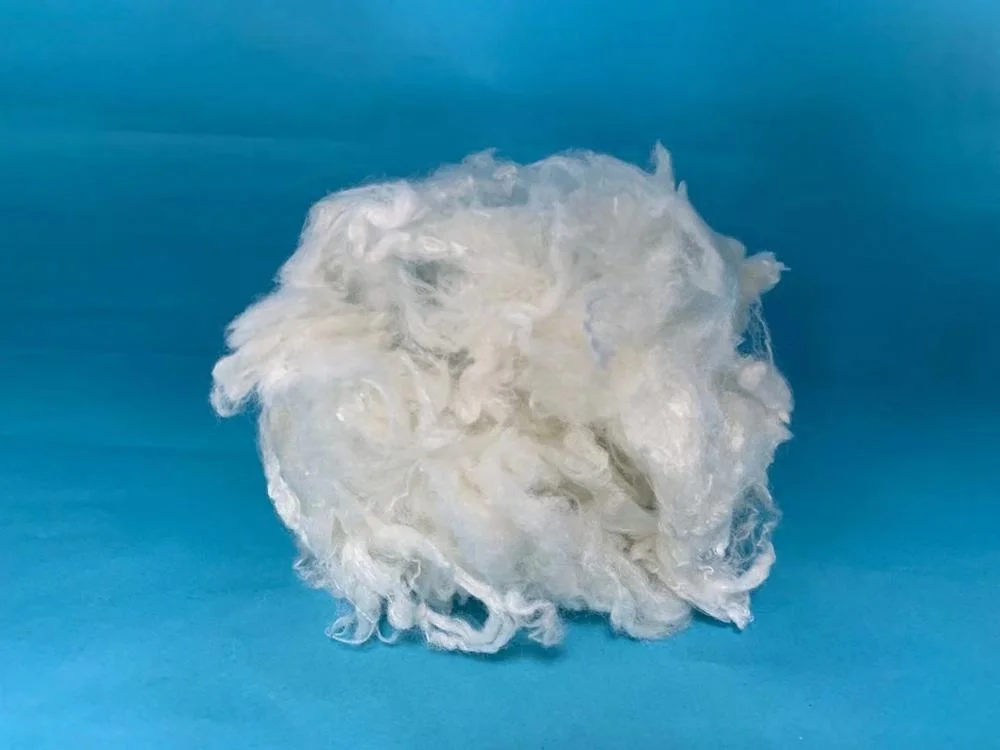 
1.5Dx38mm white raw bamboo staple fiber for spinning 