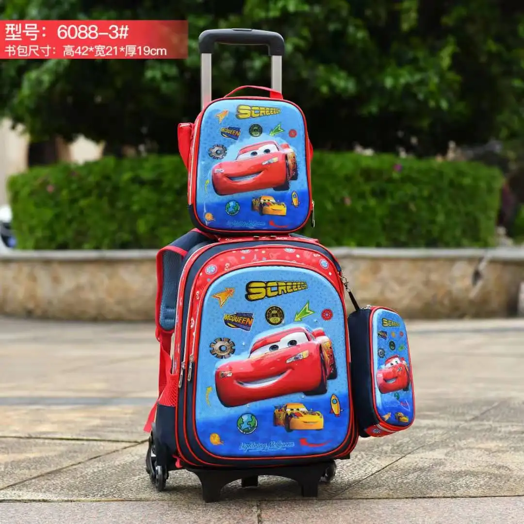 

Wholesale trolley school bag for boys girls new style kids 3 in 1 school bag with wheels