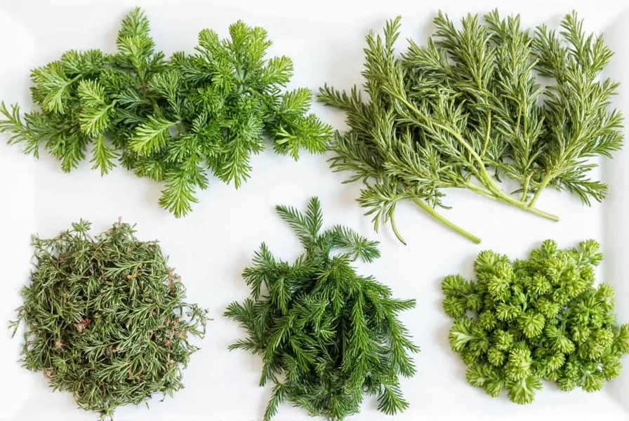 Close-up of dried dill with question marks overhead
