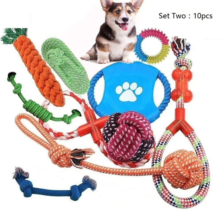 
Wholesale Dental Custom Cotton Durable Rope Dog Chew Set Pet Toy 