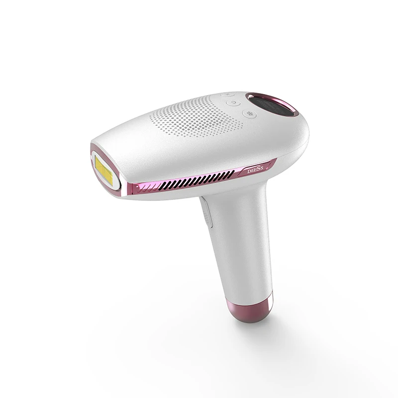 

Professional Painless Permanent Laser Depilator Ipl Epilator Permanent Hair Removal with Cool Ice DEESS GP591, Rose red, gold, blue