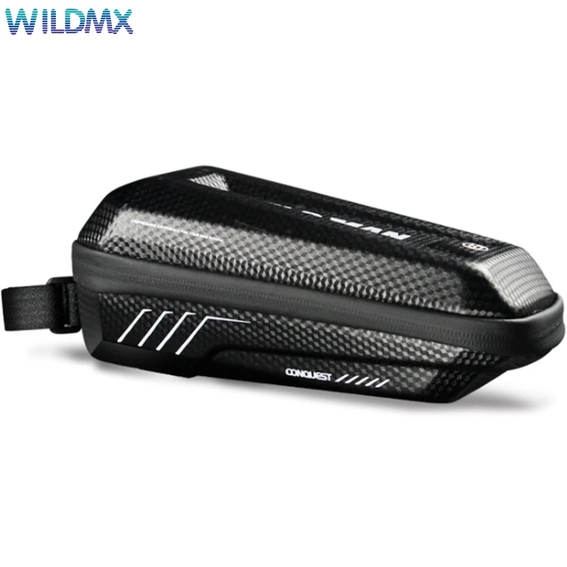 

Wildmx Hard Shell Waterproof Scooter Storage Bag Electric Scooter Front Hanging Bag for Kick Scooters Folding Bike, Black