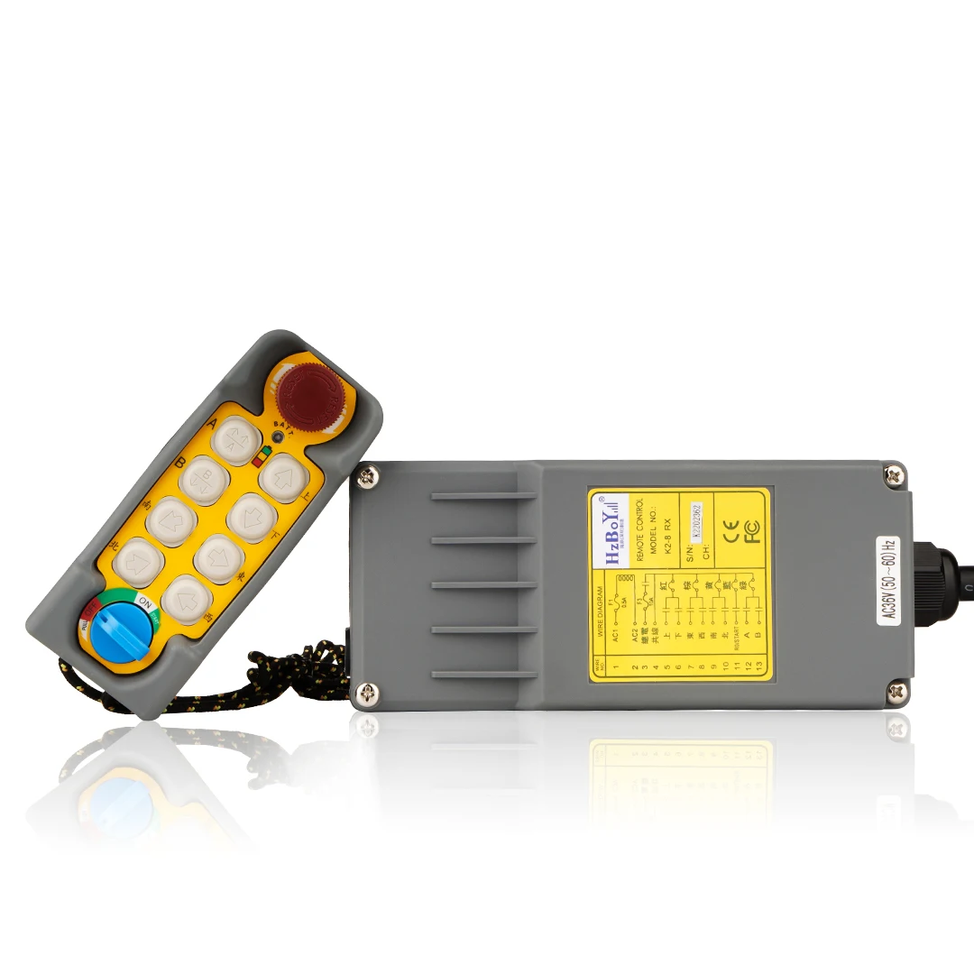 

K2-8 8 keys Industrial crane radio wireless remote control and receiver