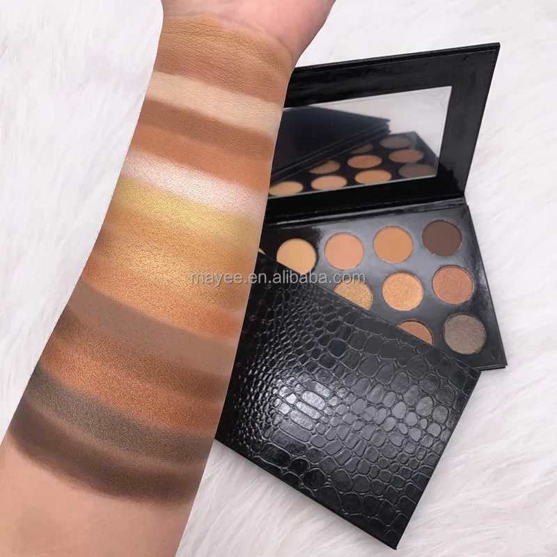 

beauty creations wholesale low moq high pigment no label waterproof brown fall nude eyeshadow palette