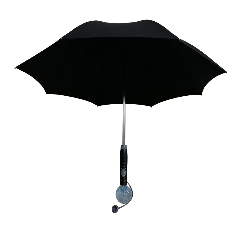 

New Windproof Large Battery Cooling Air Fan Umbrella with Water Spray Mist
