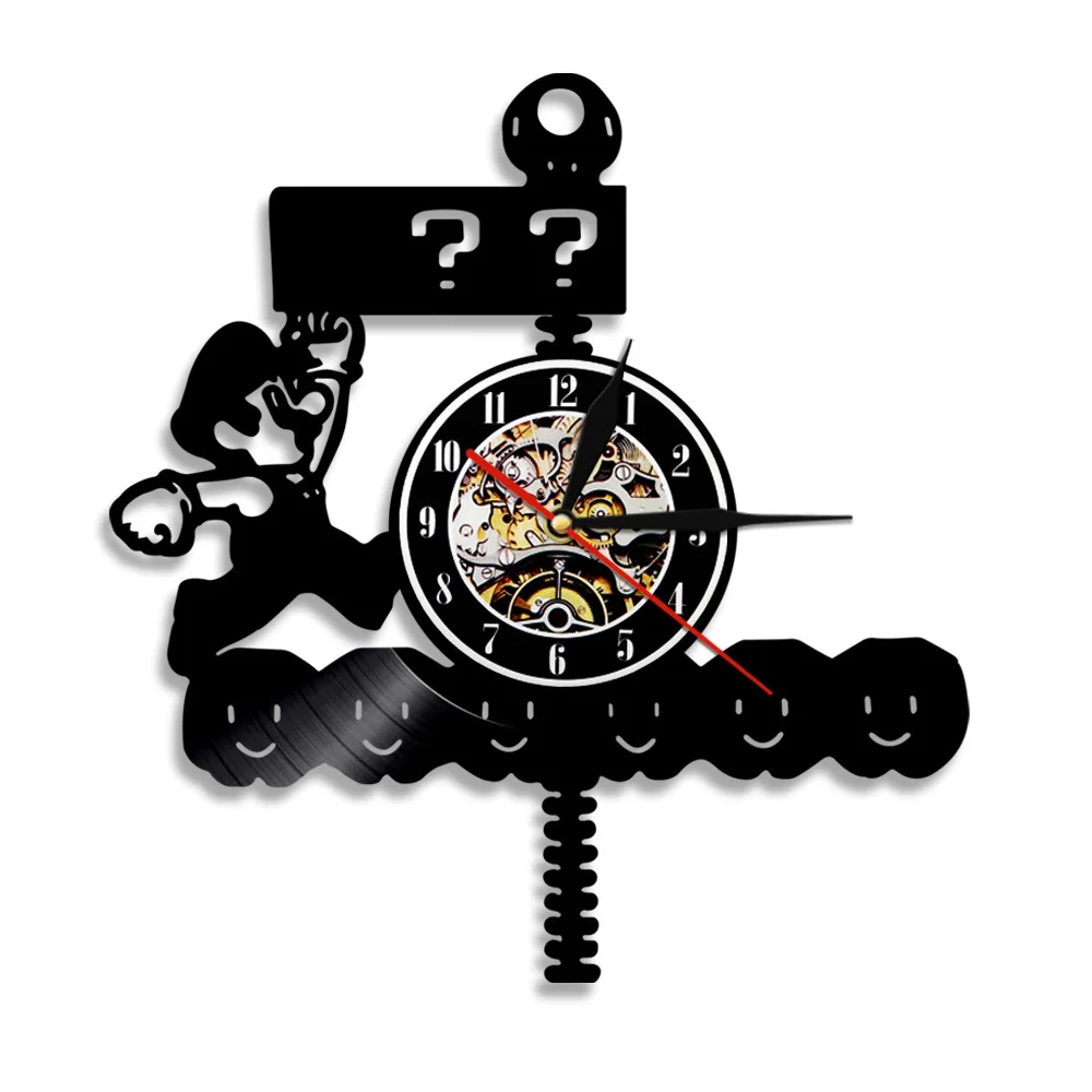 

Hot Sale High Quality Minimalist Super Mario Plastic Record Wall Clock Nordic