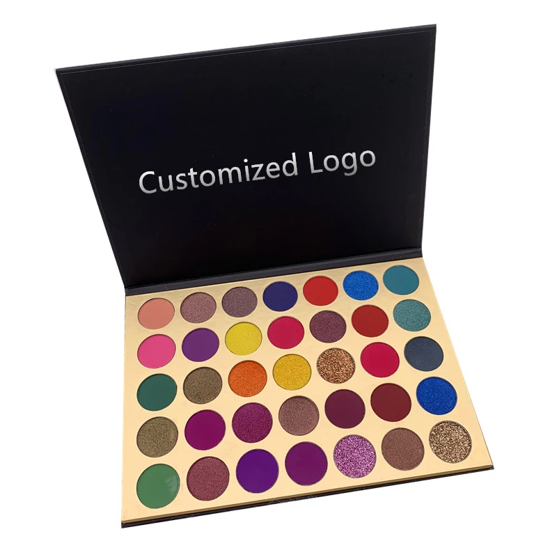 

Makeup cosmetics multiple colors eyeshadow private label black eyeshadow palette