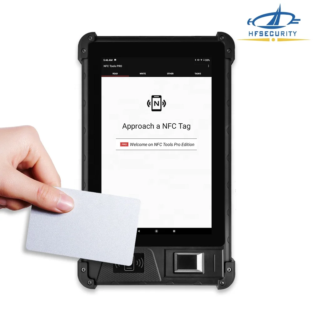 

4G Biometric Fingerprint Android 9.0 Handheld PDA Terminal with Printer NFC 2D Barcode Scanner (HF-FP08)