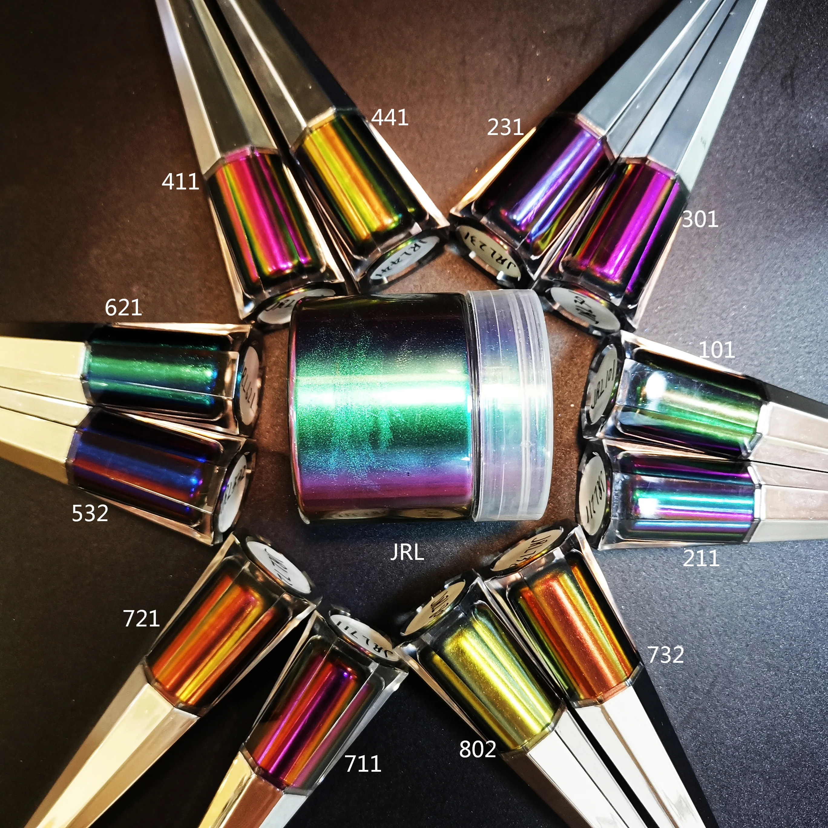 

multi chrome eye shadow Pigments for eyeshadow pigmento cosmetico, Multi-color