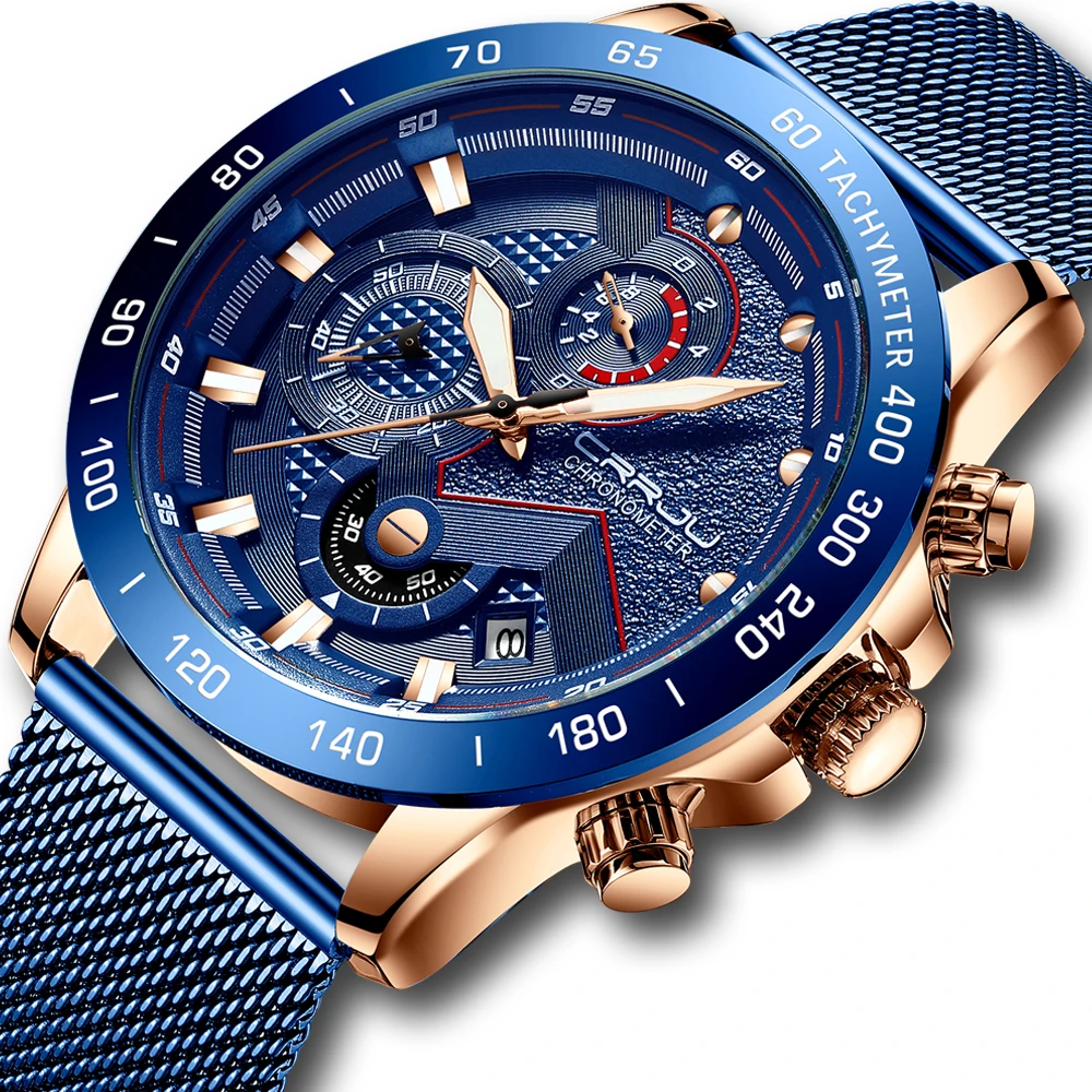 

CRRJU 30M Waterproof Fashion Quartz Men Sport watches manufacturers with 6 pointer