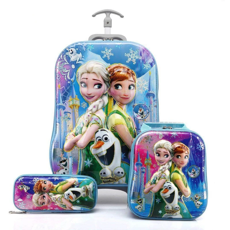 

Hot-Sell 3 In 1 School Trolley Bag Kids School Bag Set Back To School Set With Bag Little Children Backpack, 13 colors