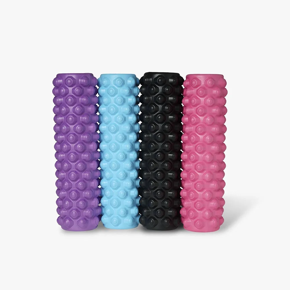 

Yoga Column Fitness Equipment Pilates Foam Roller Fitness Gym Exercises Muscle Massage Roller, Black