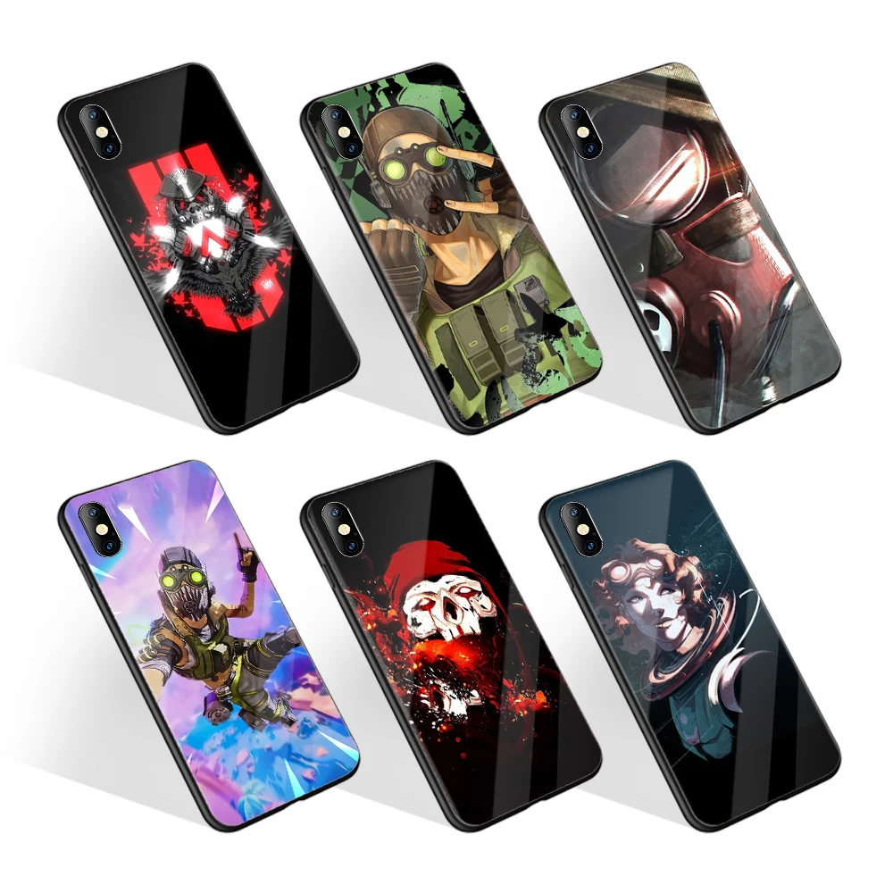 

High Quality Pretty Design DIY Custom Apex Legends Game Tempered Glass Phone Case For Oneplus 8 Pro For Oppo Find X3 Neo