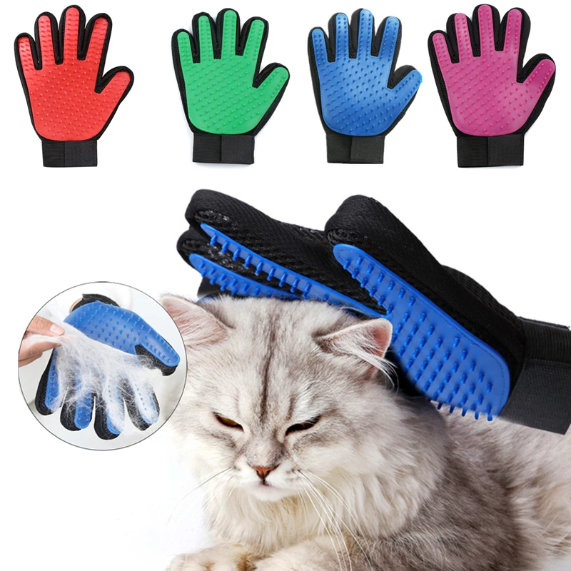 

Wholesale Silicone Dog Cat Guantes De Aseo Para Mascotas Pet Hair Remover Massage Brush Grooming Glove