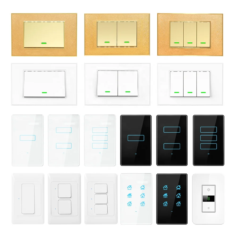 Home Smart 3 gang Automation smart home switch dimmer switch WiFi smart touch Smart Light Switch