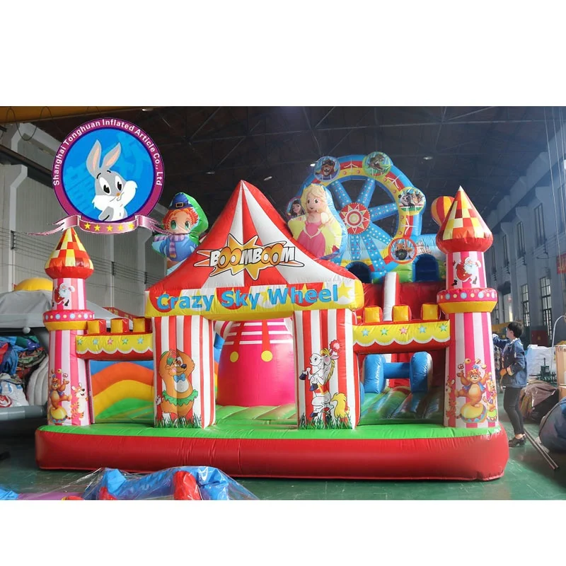 

crazy sky wheel bouncy slide Ferris wheel inflatable jump bouncer castle