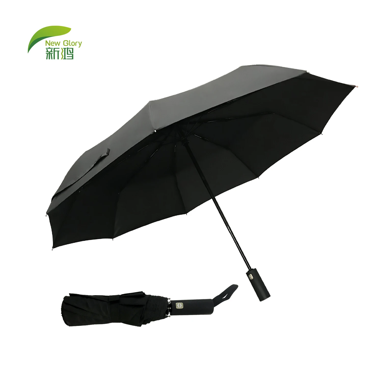 

Rpet Material Auto Open Close Logo Parapluie Sombrillas 3 Folding Umbrellas Parasol Unbrella, All colors acceptable