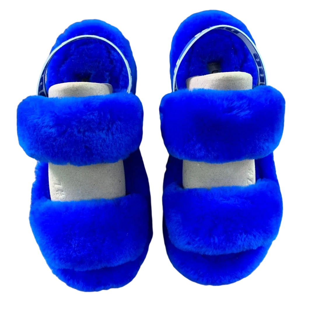 

Home Slides Real Fur Sandal House Luxury Designer Platform Sandals UGH Pantoufle Flip Flops Sandale Women Furry Fluff Slipper