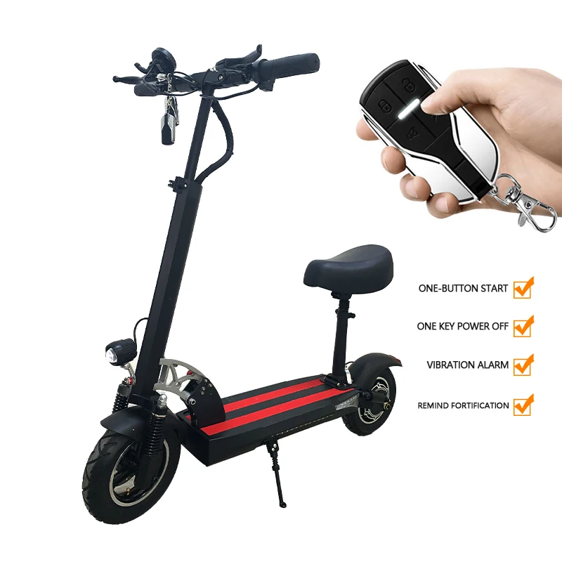 

Factory Cheap Price Wide 2 Wheels 48V Foldable High Speed EU Warehouse 10 Inch Electric Scooters, Black
