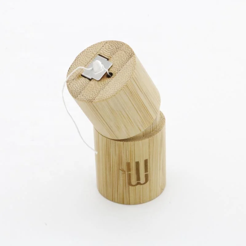 

2020 Hot Sales Eco-Friendly Bamboo Floss Holder with Toothpick, White black
