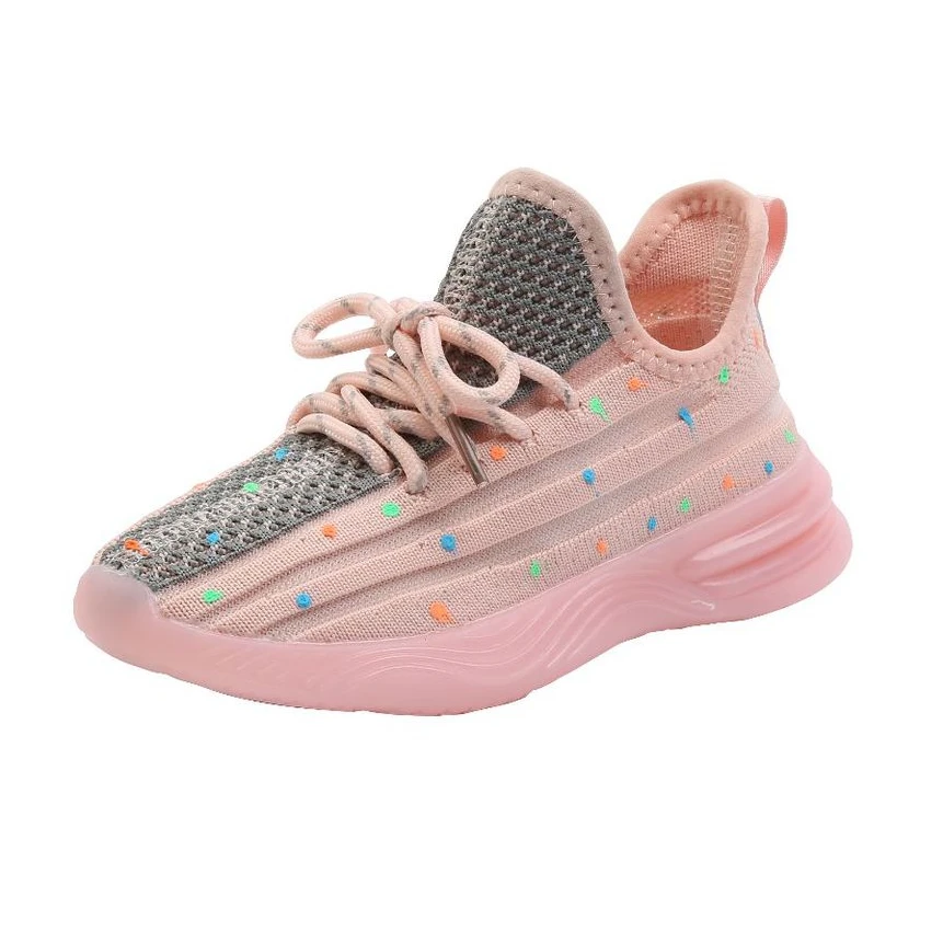 

New Children Sneakers For Baby Boys Girls Luminous Pvc Sole Runing Sport Shoes Mesh Breathable Toddler Infant Kids Canvas Shoes