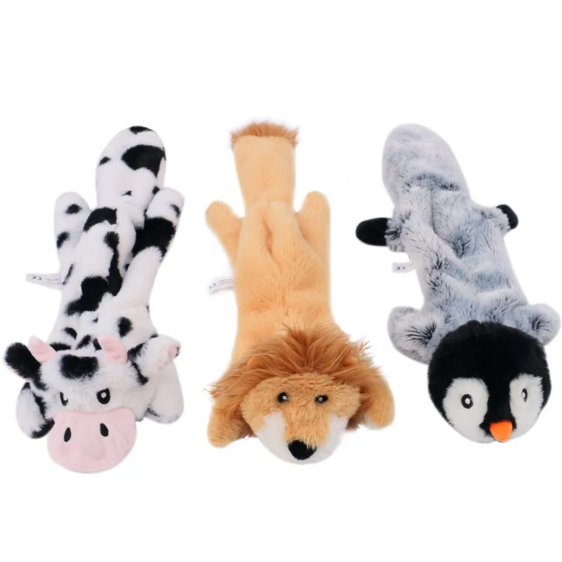 

HY-2021 Smart Pet Toy Dog Squeaky Toys Crinkle No Stuffing Animals Dog Plush Chew Toy