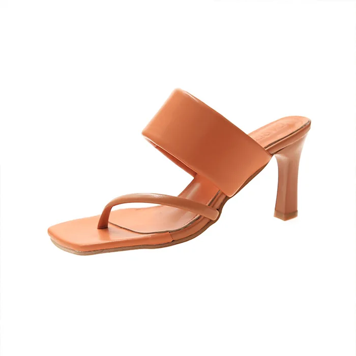 

Summer New Fashion Ladies Simple Solid Color High-heeled Ankle Strap Sandals, Picture