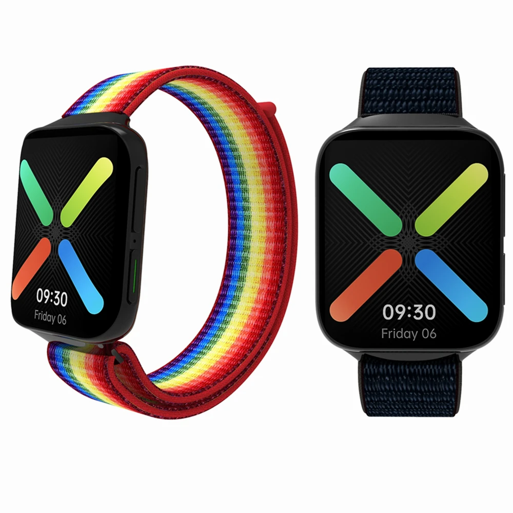 

Nylon Strap For OPPO Watch Band Soft Nylon Loop Band Bracelet Colorful Watchband For OPPO Watch 41mm 46mm Strap