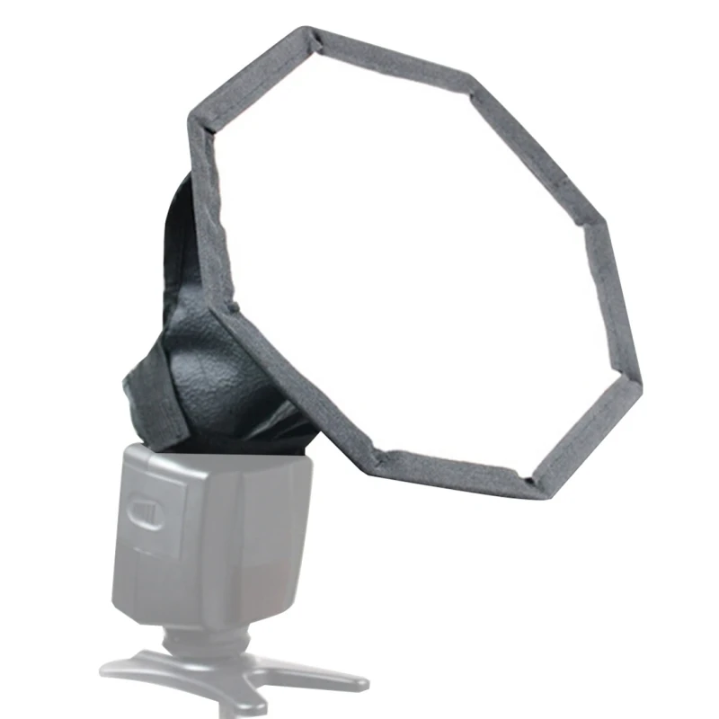 

Dropshipping 20cm Universal Octangle Style Flash Folding Soft Box softbox Without Flash Light Holder