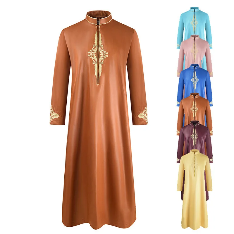 

YIWU XINYU High Quality Arabian Thobe Arab Dress Kaftan jalabiya for men arabian thobe muslim men dress