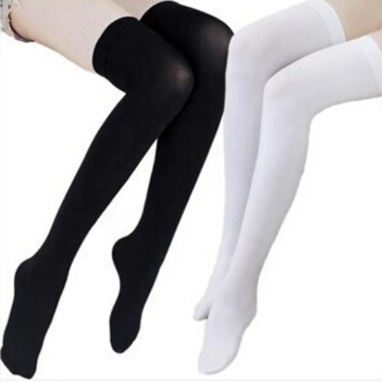 

Wholesale Long Women Socks Candy Color Cosplay Thigh High Sock Over Knee High Socks, Picture shows