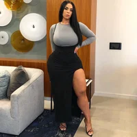 

woman black High elastic sleeveless sling slim fit backless dress 2020 new casual sexy High split streetwear bodycon dress