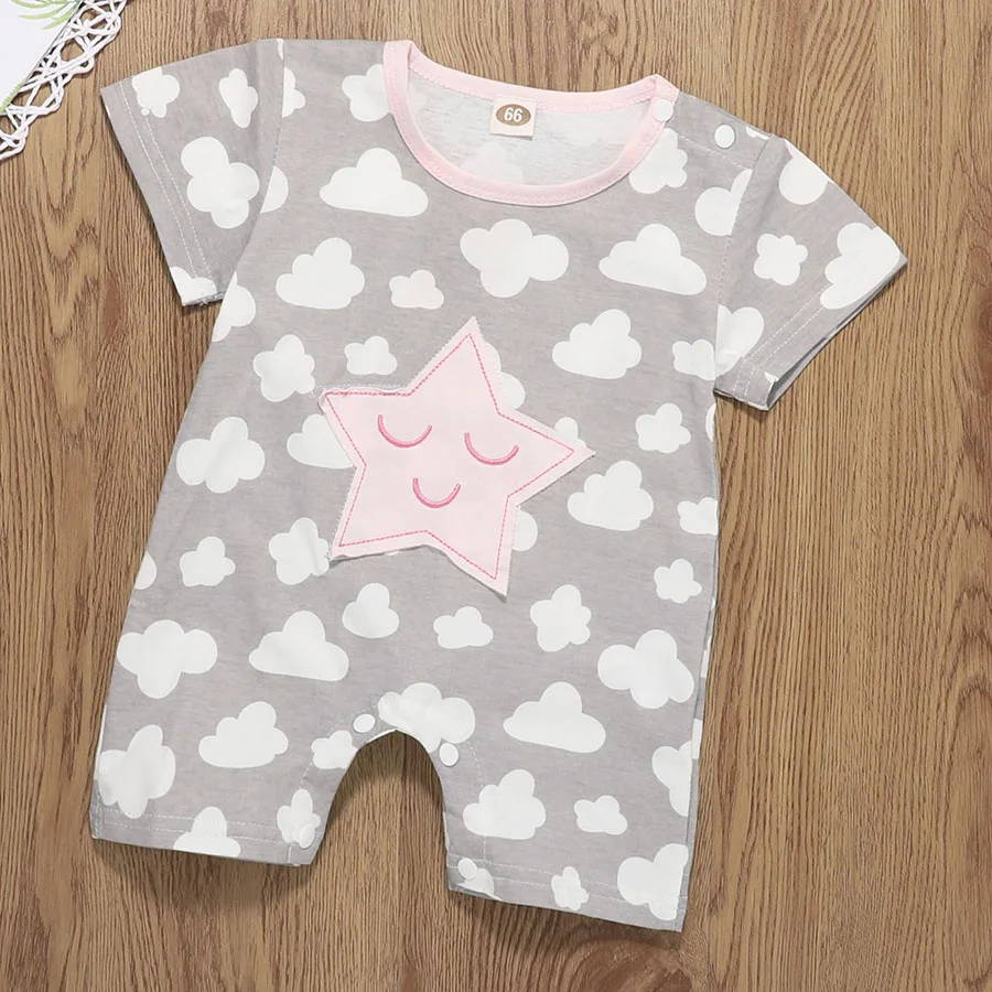 

Customized 0-18M organic cotton short sleeve baby jumpsuit romper
