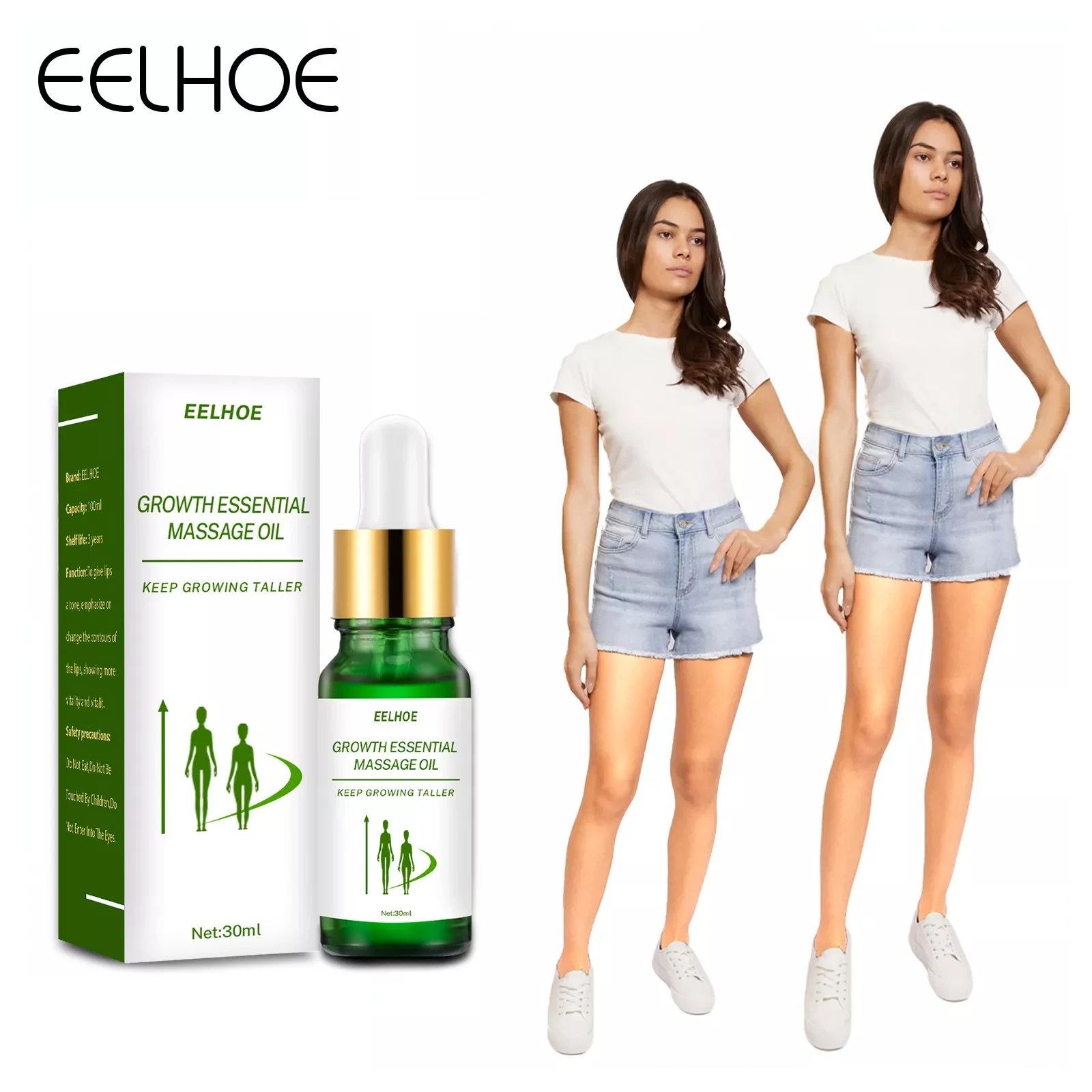 

eelhoe Herbal Growth Enhancement Oil Conditioning Body Grow Taller Increase Height Soothing Foot Health Promote Bone Growth Oil