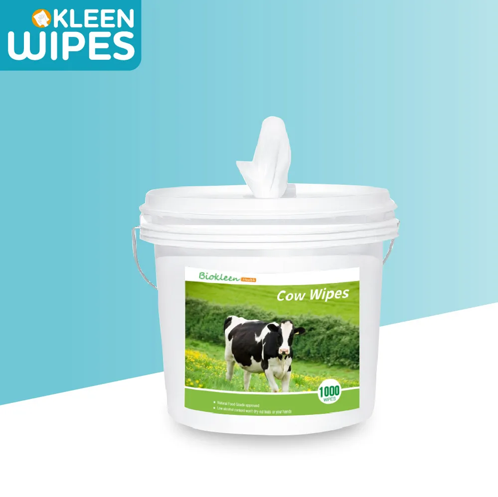 

Biokleen Handy Teat Wipes Handy Cow Wipes Farm Supplies Dairy Cow Wipes 600Pcs Per Bag