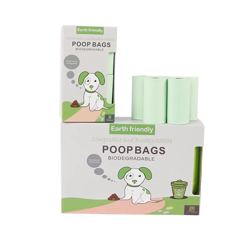 

Pet cleaning products disposable pet pick trash bag ECO-friendly biodegradable dog poop bag, Green