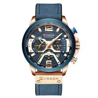 

CURREN 8329 Leather Multifunction Wristwatches Fashion Watches Men Wrist Waterproof Sports Watches