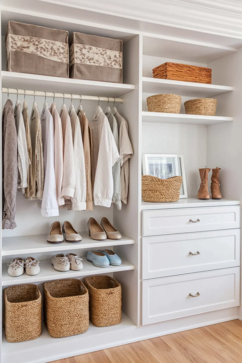 Decorative touches in a child's closet